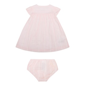 Floral Embroidered Dress & Bloomers Two-Piece Set