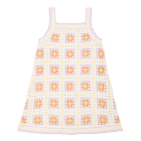 Printed Crochet Dress
