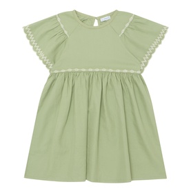 Embroidered Frill Detail Dress