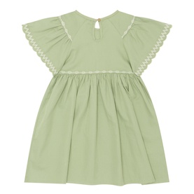 Embroidered Frill Detail Dress