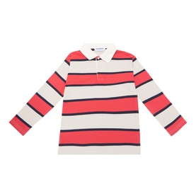 Striped Rugby Polo Shirt