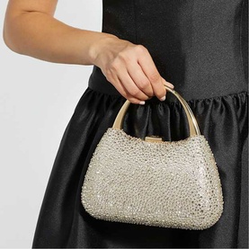 Beamings Embellished Top Handle Bag