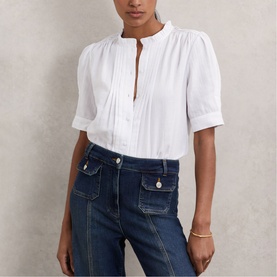 Aurelia Cheesecloth Frill Blouse