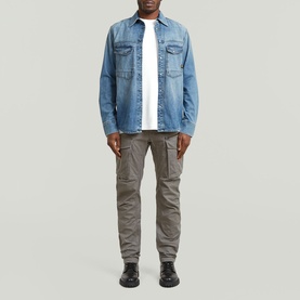 Rovic Zip 3D Low-Rise Tapered Trousers