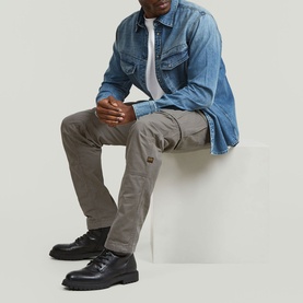 Rovic Zip 3D Low-Rise Tapered Trousers