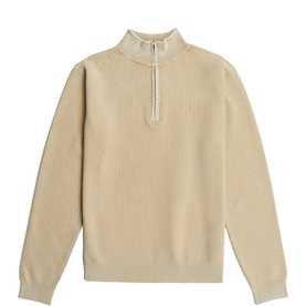 Washed Skipper Logo Zip Sweater