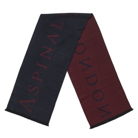 Two-Tone Logo Wool Scarf