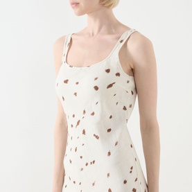 Sasunna Linen Printed Dress