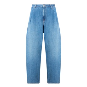 Saharper Pleated Wide-Leg Jeans
