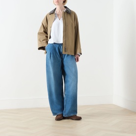 Saharper Pleated Wide-Leg Jeans