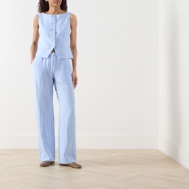 Satoves Linen Wide-Leg Trousers