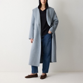 Ribbed Trim Knitted Hoodie