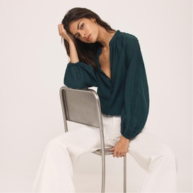 Whipstitch Detail Blouse