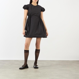 Carla Puff-Sleeve Mini Flared Dress