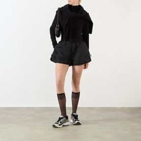 Collette Flower Appliqu&eacute; Drawcord Shorts