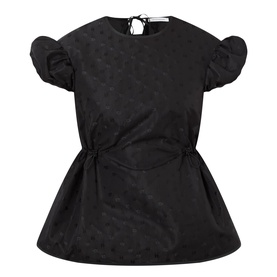 Chiara Puff-Sleeve Jacquard Top