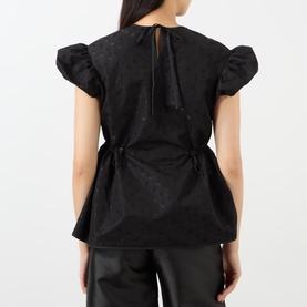 Chiara Puff-Sleeve Jacquard Top