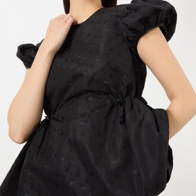 Chiara Puff-Sleeve Jacquard Top