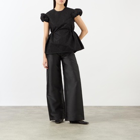 Chiara Puff-Sleeve Jacquard Top