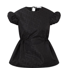 Chiara Puff-Sleeve Jacquard Top