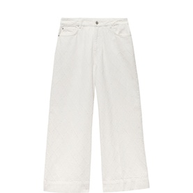 Textured Wide Leg Jeans