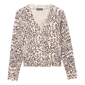 Leopard Scalloped Edge Cardigan
