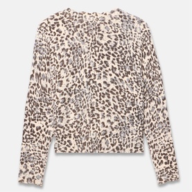 Leopard Scalloped Edge Cardigan