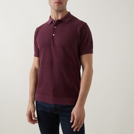 Masons Flat Knit Polo Shirt