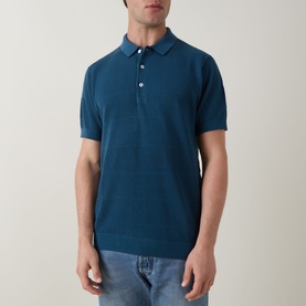 Masons Flat Knit Polo Shirt