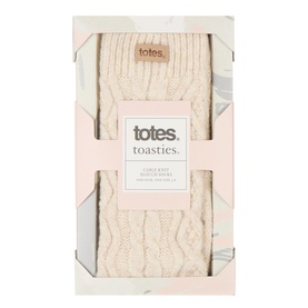 Toasties&reg; Cable Knit Slouch Slipper Socks