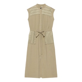 Utility Drawstring Shirt Dress