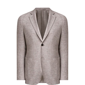 Textured Single-Breasted Blazer