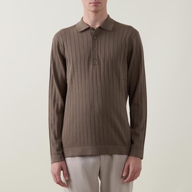 Aero Ease Rib Knit Polo Shirt