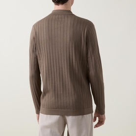 Aero Ease Rib Knit Polo Shirt