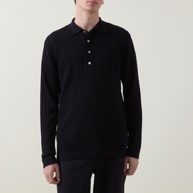 Aero Ease Rib Knit Polo Shirt