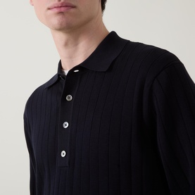 Aero Ease Rib Knit Polo Shirt