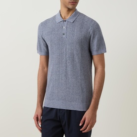 Herringbone Stitch Polo Shirt
