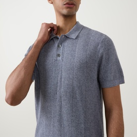 Herringbone Stitch Polo Shirt