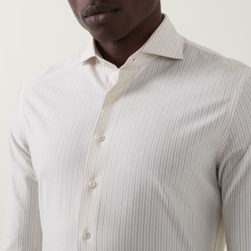 Striped Single Cuff Casual Shirt