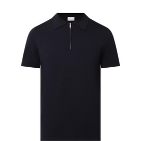 Solid Zip Polo Shirt