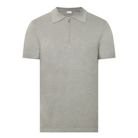Zip Knitted Polo Shirt