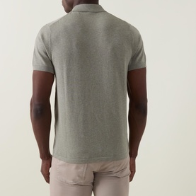 Zip Knitted Polo Shirt