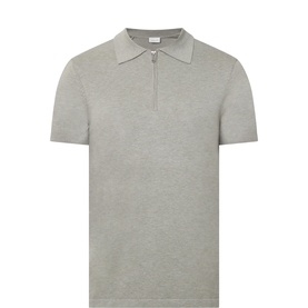 Zip Knitted Polo Shirt