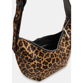 Sia Leopard Curved Crossbody Bag
