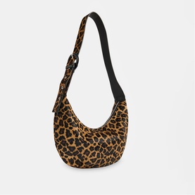 Sia Leopard Curved Crossbody Bag