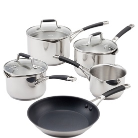 Flow Draining Saucepan Five-Piece Set