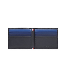 Flag Logo Leather Bifold Card Wallet
