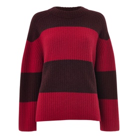 Wide Striped Knitted Sweater