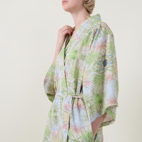 Botanical Belted Kimono