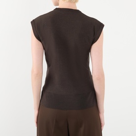 Tie Waist Knitted Vest